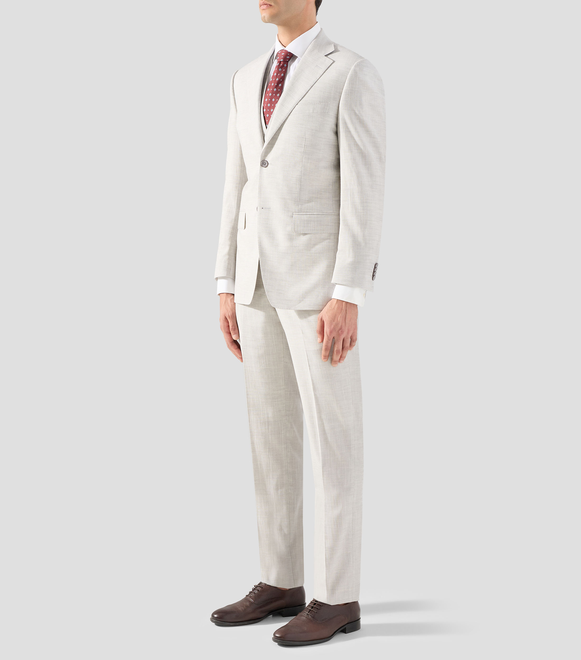 Traje de corte slim jaspeado Hombre